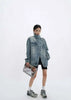 Women's Denim Coat Turtleneck Single Breasted Full Sleeve Patchwork Versatile Jacke Autumn 5R4436