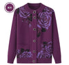 Autumn Winter Women Knitted Sweater Cardigan Jacket Print Long-Sleeve Warm Sweaters Coat Female Knit Top Mother Clothes
