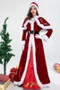 Deluxe Classic Mrs. Claus Christmas Costume Xmas Party Santa Claus Cosplay Women Red Dress Christmas Queen Carnival Party Dress