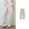 Women's Lazy Academy Soft American Curved Leg Trousers Autumn Paneled Design Pear Figure Shaping Pants