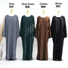 Turkey Dubai Muslim Winter Abaya Corduroy Women Closed Abaya Loose Daily Wear Muslim Long Winter Dress