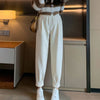 Autumn Winter Thickened Warm Harem Pants Women Versatile Casual Loose Corduroy Pants Lady Elastic Waist Plus Velvet Trousers