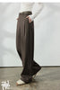 Women's Wide Leg Suit Pants Fall Drapey Seam Detail Tailored Office