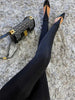 Korean Winter Black High Waisted Skinny Y2K Women Pants Sexy Glitter Casual Club Leggings Pants Long