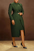 Women's Set Full Sleeve Long Blazer Coat+ Long Dress Suit Winter Streetwear Two 2 Piece Set Africa OL Work Outfits