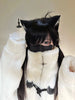 Autumn Winter Oversized Soft Thick Warm White Faux Fur Hoodie Women with Bear Ears Horn Buttons Punk Style Fluffy Jacket