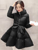 Winter Coats Women Warm Outerwea Cotton Padded Jackets Womens Clothing Belt Zipper Parkas Femme A-word Jacket