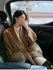 Women Winter Cashmere Wool Woolen Jacket Real Natural Fox Fur Pocket Coat Ladies Outwear Jacket