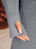 Women's Ribbed Knit Long Sleeve Dresses Autumn And Winter Texture Loose Sweater Dress Temperament Women's Vestidos