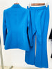 Designer Runway Suit Set Women's Single Button Slim Fit Blazer Flare Pants Suit Two-pieces