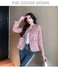 All-Match Tweed Coat Female Elegant O-Neck Cropped Jacket Women Spring Autumn Korean Small Fragrance Jacket Outwear