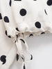 Woman Long Sleeve Polka Dot Solid Jacket High Collar Single Breasted Drawstring Coat Spring High Street Lady Chic Jackets