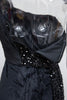 Wine Sequin Evening Dress Elegant Women One Shoulder Draped Split Wedding Party Prom Dresses Bridesmaid Wine Long Gown