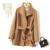 Winter Double-sided Woolen Coat Women's Short Hepburn 100% Wool Coat for Women Elegant Clothes Chaqueta Feminine F