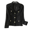 White Blazer Suit Collar Small Fragrance Jacket High-Quality Tweed Coat Short Black Wool Outerwear Female Tops