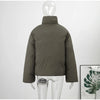 Casual Solid Lace Up Cotton Jacket Women Stand Collar Long Sleeve Pocket Warm Thick Jackets Autumn Winter Lady Outerwear