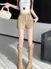 Korean High Waisted A Line Shorts Ladies Solid Color All-Match Slim Casual Short Pants Women Sexy Girl Elastic Tight Shorts