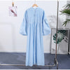 Solid Color Loose Fit Flare Sleeve Tiered Dress Crew Neck Ruffle Hem Pleated Long Maxi Dresses Spring Chic Casual Outwear