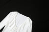 Irregular Hem Dress Women Tierred Y2K Flare Sleeve V-Neck Bandage Stretch Elegant Birthday Party Chic Hipster Bodycon