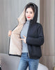 Add Velvet Padded Coat Women Winter Hooded Outerwear Ladies Warm Cotton-Padded Jacket Overcoat Short Female Top