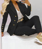 Women's Autumn Clothes Two Piece Set Female Coats and Pants Versatile Casual Long Sleeve Jacket and Trousers Suit