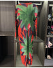 Pleated Floral Printting Women's Dress Autumn Long Sleeve Elastic Casual Famale Clothing 2DB4652