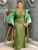 Plus Size Evening Dresses for Women African Sequin Gown Elegant Spring Wedding Party Long Dress Ankara Ladies Clothing