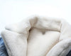 Women Padded Jacket Denim Splicing Jacket Winter Lamb's Wool Liner Thickened Short Section Biker Jacket Cotton Jacket