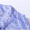 Elegant Printed Waist Cinched Women's Jackets Stand Collar Single Breasted Bubble Sleeve Blouses Summer Lady Commute Tops