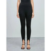 Women Casual Y2K Elastic High Waist Slim Fit Long Trousers Ribbed Knitwear Tight Step on Foot Leggings Sporty Pants