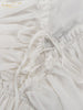 Sexy Loose White Women's Dress V-Neck Long Sleeve Ankle Length Dresses Elegant Classic Pleated Female Dress
