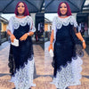African Party Dresses for Women Elegant Lace Africa Clothing Muslim Abayas Dashiki Robe Kaftan Long Maxi Dress