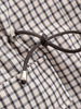 Women's European and American Style Simple Stand-up Collar Plaid Coat Pleated Coats