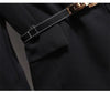 Spring Autumn Women's Dresses Suit Collar Stitching Fake Two-Piece Elegant Lady Office Long Dress Vestidos