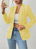 Solid Color Women's Shawl Collar Top Long Sleeve Coat Office Casual Blazer