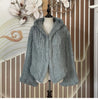 Real Rabbit Fur Hooded Coat Long Sleeve Women Casual Loose Knitted Genuine Fur Jacket With Hood Female Natural Fur Outwear
