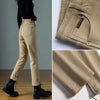 Spring Winter Plus Velvet Women Jeans Button High Waist Solid Pants Pockets Thicken Casual Straight Trousers
