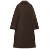 Women's Coat Brown Tweed Wool & Blends Coats Demi-Season Outerwears Oversize Long Coat Woman Peacoat Long Sleeve Overcoats
