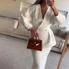 Women's Fairy Autumn Spring Halter Dress Pure Color Button Bubble Sleeve Dress Casual Design Soft Comfortable Niche Versatile