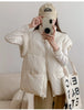 Autumn Winter Simplicity Comfortable Women's Cotton Vest Temperament Versatile Ladies Down Cotton Waistcoat Jackets