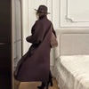 Batwing Sleeve Women's Coat Lapel Single-Breasted Loose Lady Long Jackets Autumn Winter All-Matched Street Outwear