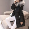 Women Winter Jackets Down Cotton Hooded Tops Large Size Parkas Mujer Coats Long Coat Female Fur Collar Outfits Year