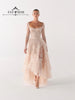 Evening Dresses Customize A-Line Square Neck Women'S Formal Evening Gowns Floor-Length Ruffles Lace Long Sleeves Elega