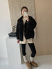 Faux Lambs Women Jacket Y2K Autumn Plush Thick Zipper Warm Coats Streetwear Long Sleeve All Match Hairy Outerwear