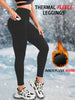 Womens Thermal Fleece Lined High Waisted with Pockets Leggings, Workout Winter Warm Tights Soft Yoga Running Pants