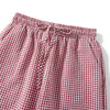 Women Loose Plaid Pants Casual Loose Elastic Straight Wide Leg Trousers with Pockets for Work Office Streetwear