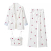 Spot-Floral Printed 3pcs Sets for Women Strap Corset Lapel Blazer Jacket Straight Pants Lady Set Vacation Outfits Suits