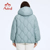 Women's Jacket Winter Plus Size Bio Down Jackets Hooded Quilted Cotton Coat Women Parka Female Clothing Split Hem