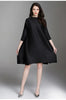 Autumn Style Pleated Autumn Style Women's Loose Large Size Mid-length A-line Dress