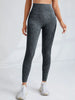 Women High Waist Seamless Yoga Pants Letter Sand Washed Hip Lifting Tight Waist Exercise Outdoor Sports Leggings